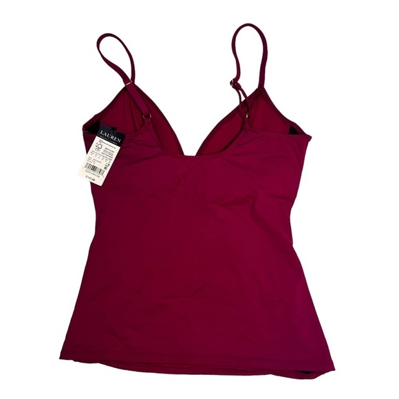 NWT Ralph Lauren Slimming Ruched Tankini Top Size 10 - Picture 4 of 9